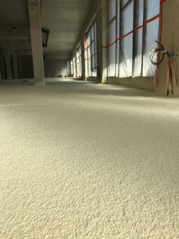 Isolation de sol à Liège de bâtiment - Polyuréthane projeté